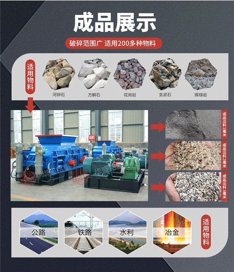 对辊制砂机适应物料 对辊制砂机适应物料