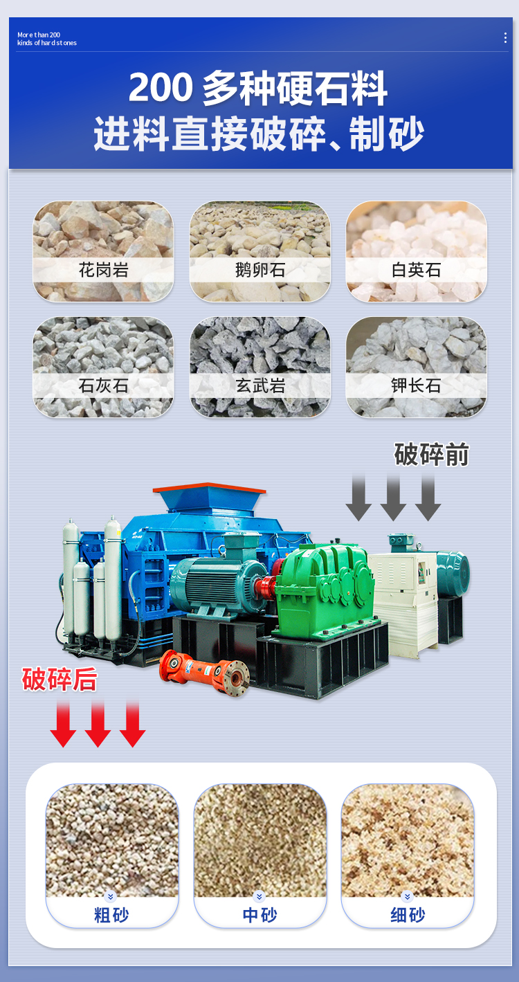 石料厂对辊制砂机 石料厂对辊制砂机